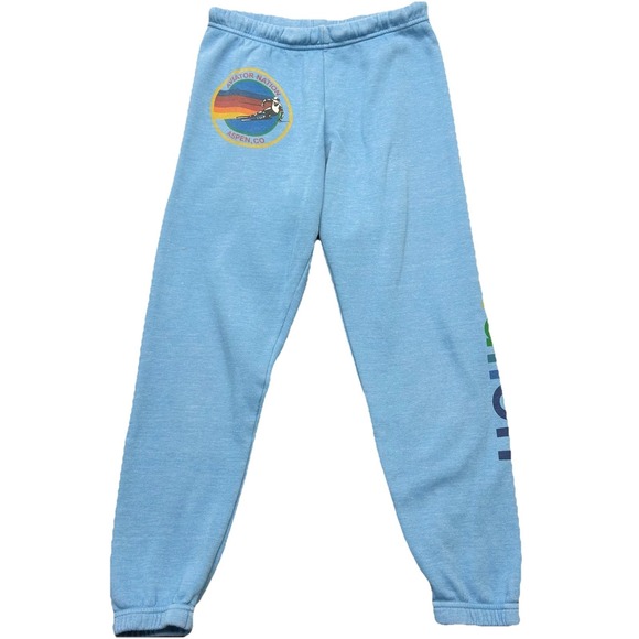 Aviator Nation Pants - Aviator Nation Logo Sweatpants Blue Womens Size‎ XS Aspen CO Made In USA